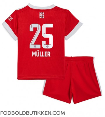 Bayern Munich Thomas Muller #25 Hjemmebanetrøje Børn 2022-23 Kortærmet (+ Korte bukser)